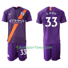Koszulka Manchester City G.Jesus 33 Dziecięcy Trzeci Koszulki Piłkarskie 2018-2019 Krótki Rękaw